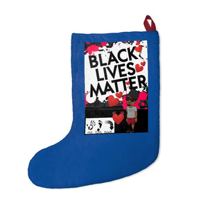 Five Toes Down BLM Christmas Stockings Blue