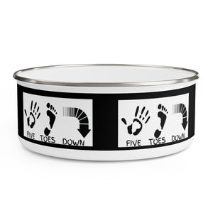 Five Toes Down Enamel Bowl Blk