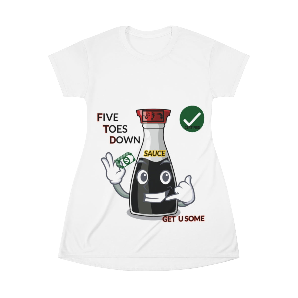 Five Toes Down Sauce T-shirt Dress