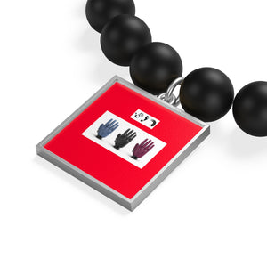 Five Toes Down Hands Matte Onyx Bracelet