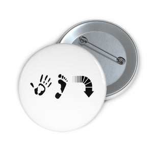 Five Toes Down Logo Pin Buttons