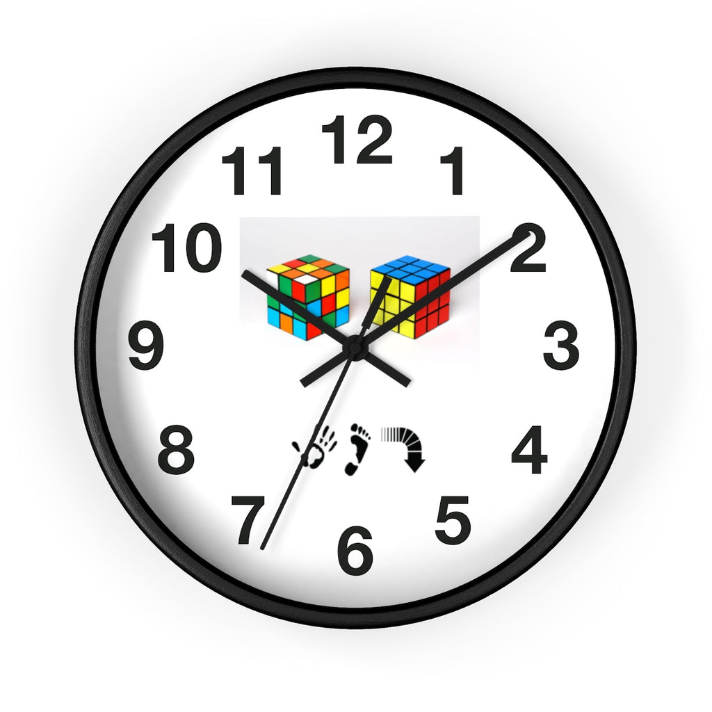 Five Toes Down Cube Wall clock
