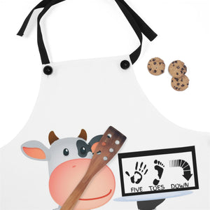 Five Toes Down Cow Apron