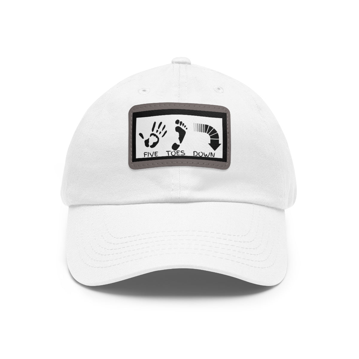 Five Toes Down Logo Hat with Leather Patch