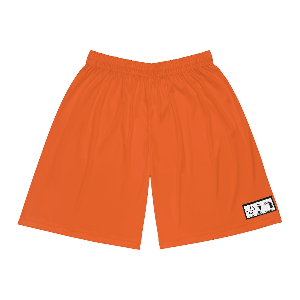 Five Toes Down Basketball Shorts Orange