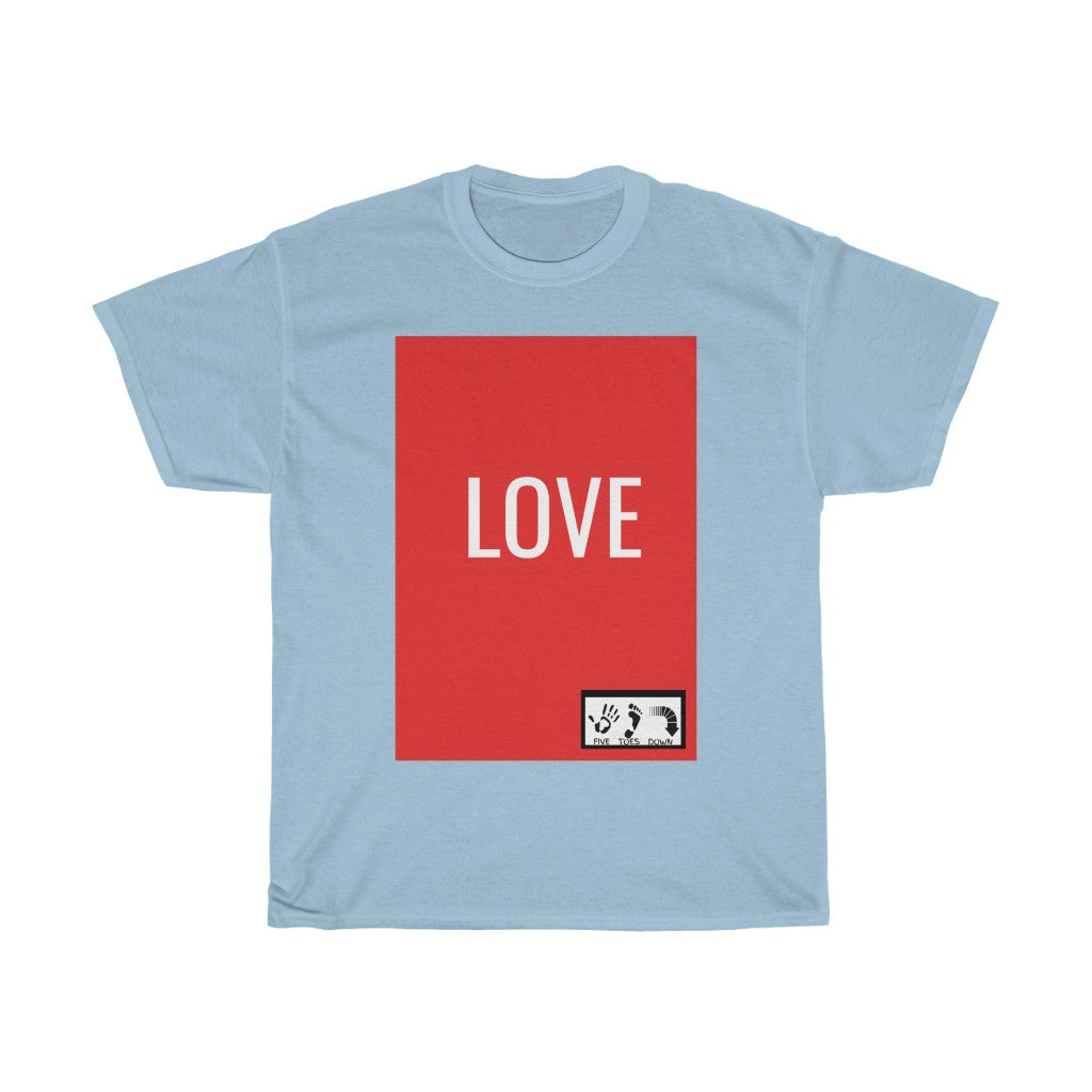 Five Toes Down Love Big (White) Unisex Tee