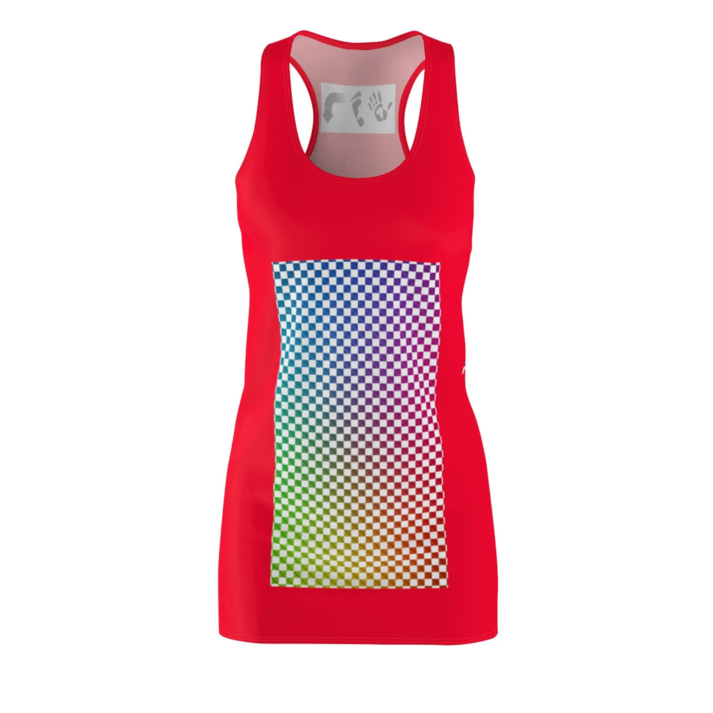 Five Toes Down Dizzy Red Cut & Sew Racerback Dress