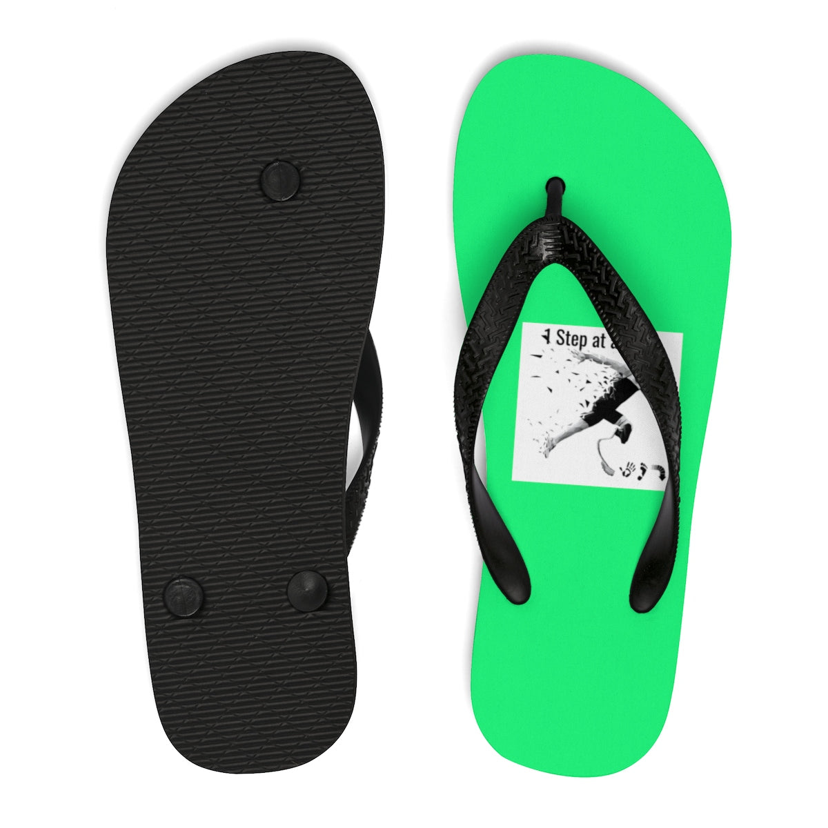 Five Toes Down 1 Step Unisex Flip-Flops