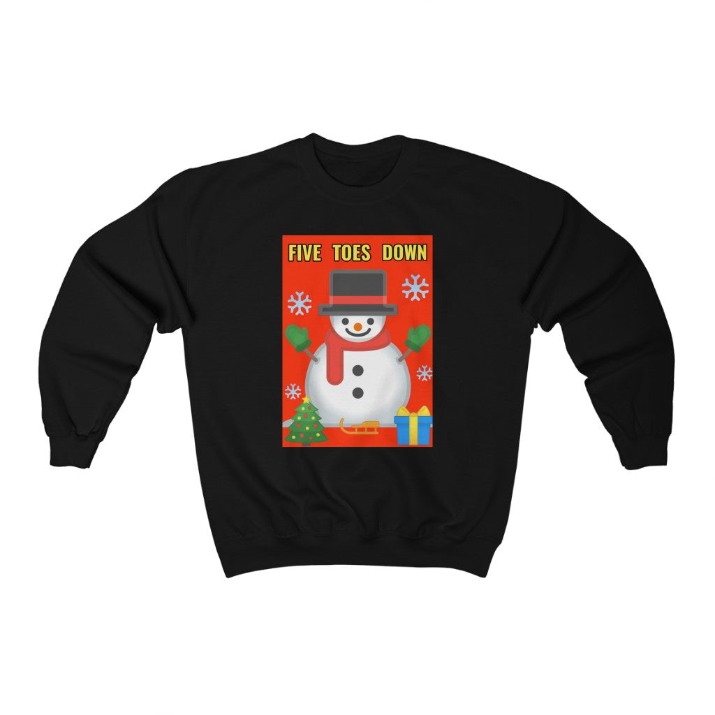 Five Toes Down Snowman Christmas Unisex Heavy Blend Sweatshirt
