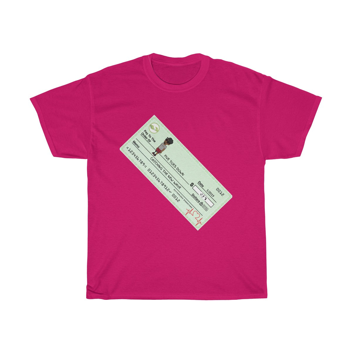 Five Toes Down Check Unisex Tee