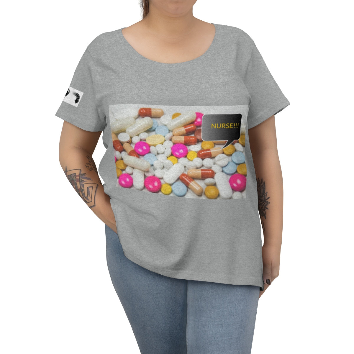 Five Toes Down Nurse Women's Curvy Tee