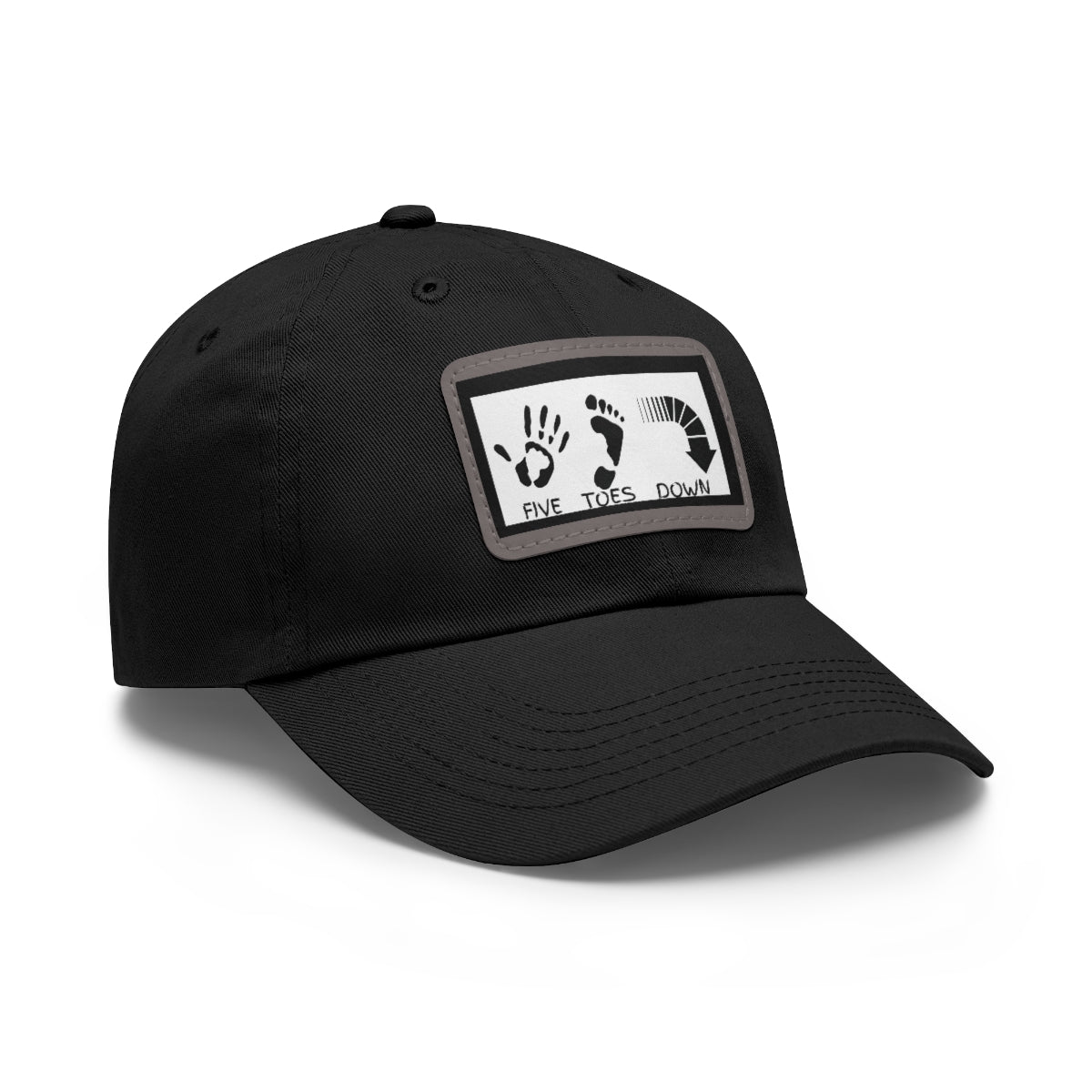Five Toes Down Logo Hat with Leather Patch