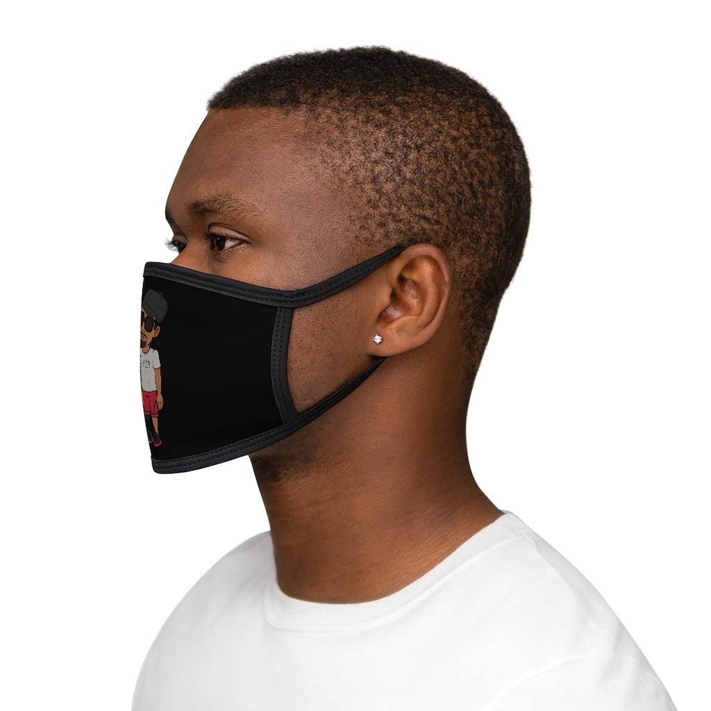Five Toes Down Henry the Amputee Mixed-Fabric Face Mask Blk